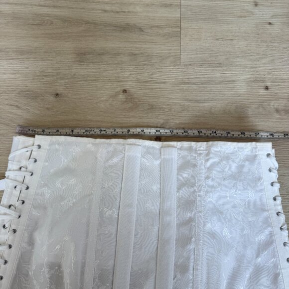 Vintage CAMP White Boned Corset Bustier Top Cosplay - Picture 8 of 12